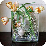 Tulpen in een vaas 